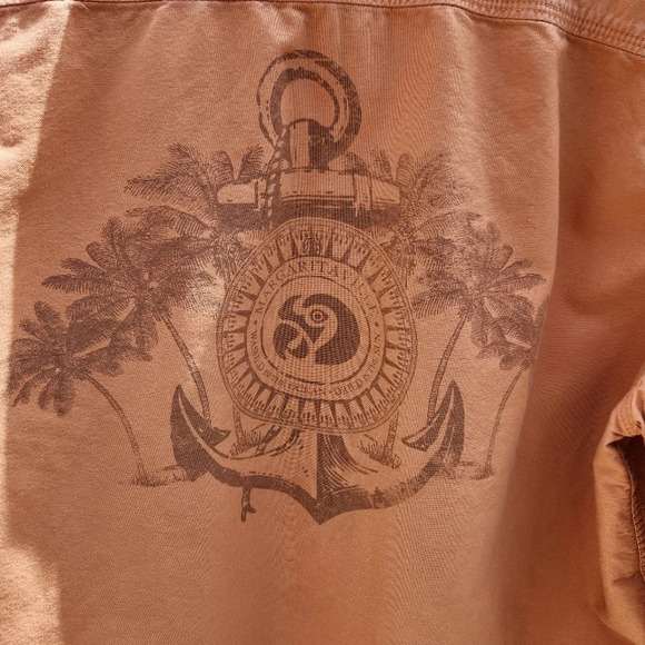 Margaritaville Shirt Mens Large Peach Long Rollable Slee… - Picture 1 of 16